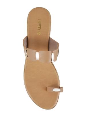 beige one toe sandals - 15339858 - Standard Image - 4