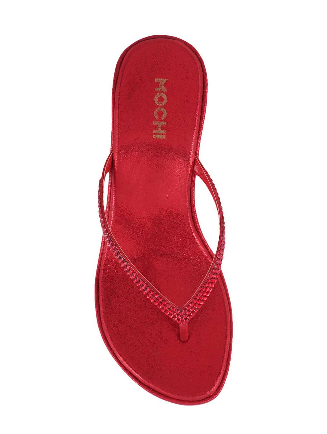 red leatherette toe separator wedges - 15339878 - Zoom Image - 4