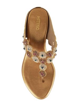 gold toe separator sandals - 15339908 - Standard Image - 4