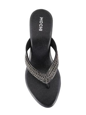 black leatherette toe separator sandals - 15339948 - Standard Image - 4