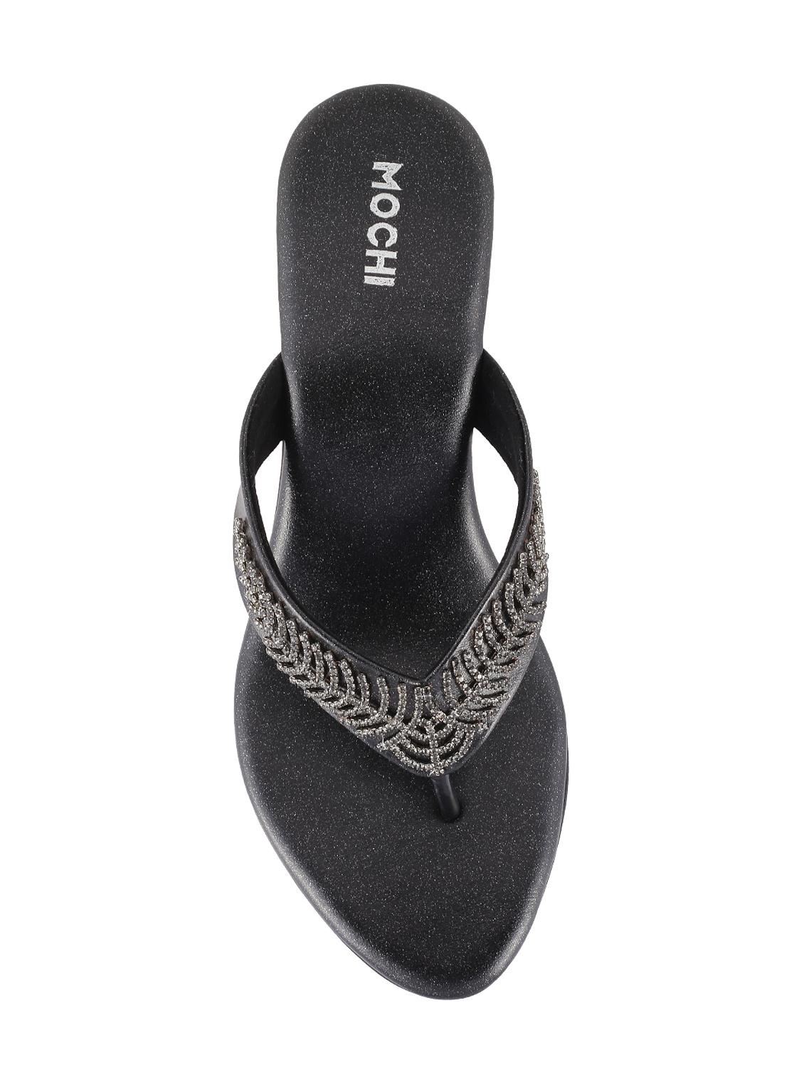 black leatherette toe separator sandals - 15339948 - Zoom Image - 4