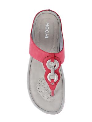 red leatherette toe separator sandals - 15339980 - Standard Image - 4