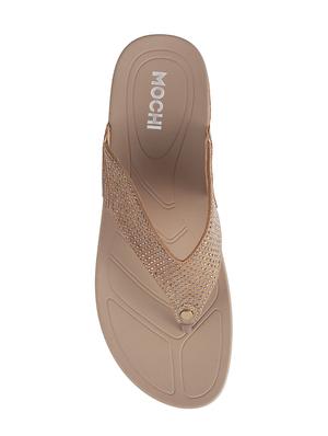 brown leatherette toe separator sandals - 15339985 - Standard Image - 4