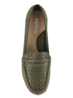 green slip on loafers - 15340026 - Standard Image - 4