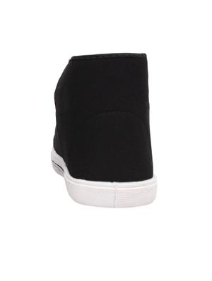 black Canvas lace up sneaker - 15340086 - Standard Image - 4