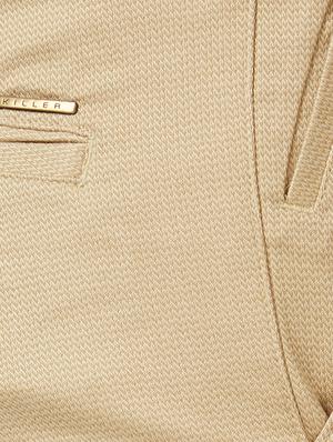 beige cotton flat front formal trouser - 15340096 - Standard Image - 4