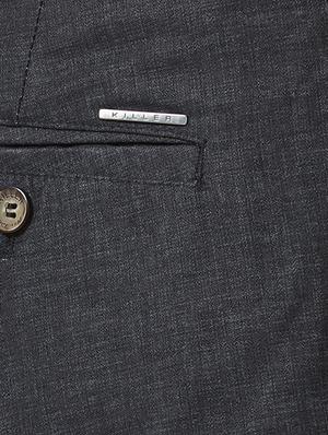 black cotton flat front formal trouser - 15340105 - Standard Image - 4