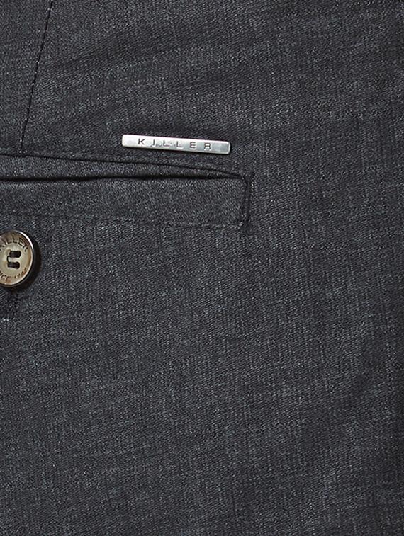 black cotton flat front formal trouser - 15340105 - Zoom Image - 4