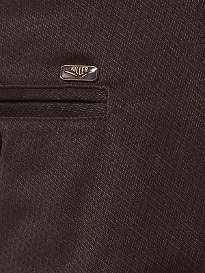 brown cotton flat front formal trouser - 15340108 - Standard Image - 4