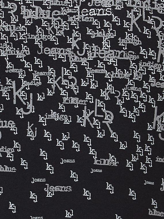 black cotton front print t-shirt - 15340184 - Zoom Image - 4