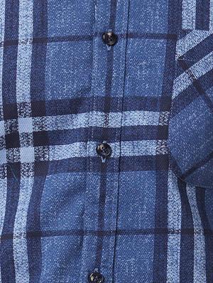 blue cotton casual shirt - 15340216 - Standard Image - 4