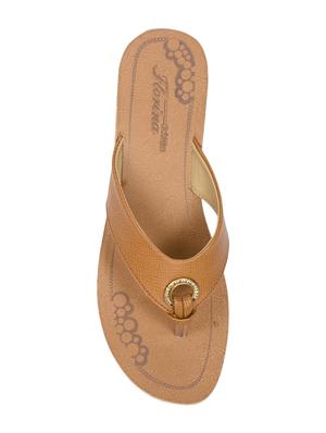 tan toe separator slippers - 15340524 - Standard Image - 4