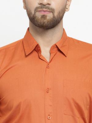 orange cotton casual shirt - 15340915 - Standard Image - 4