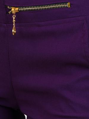 front zipper solid jegging - 15340987 - Standard Image - 4