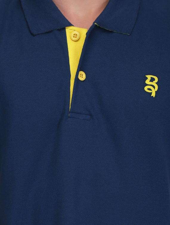 blue cotton polo t-shirt - 15341465 - Zoom Image - 4