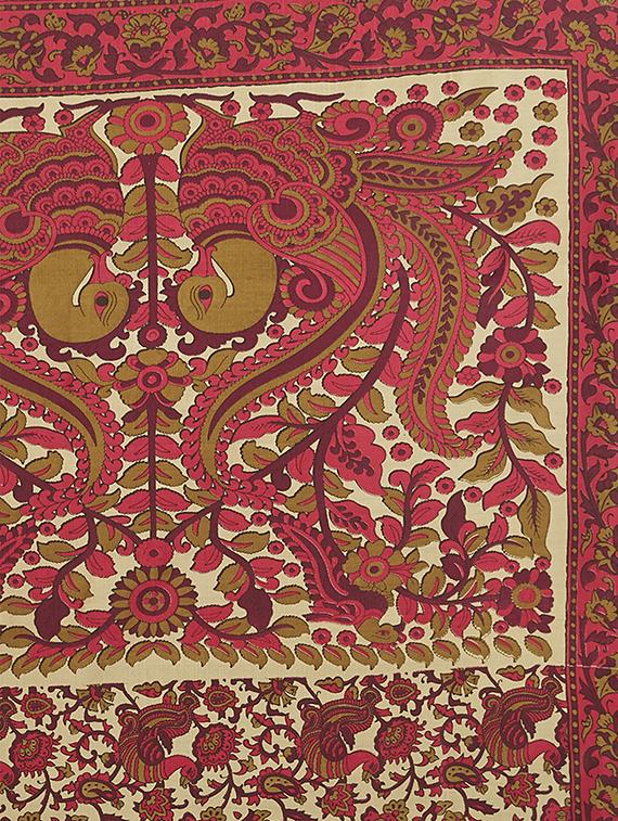 kalamkari printed saree with tassels with blouse - 15341497 - Zoom Image - 4