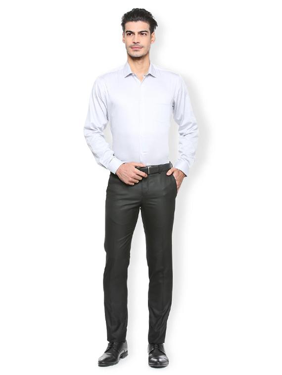 grey terry rayon flat front formal trouser - 15341525 - Zoom Image - 4