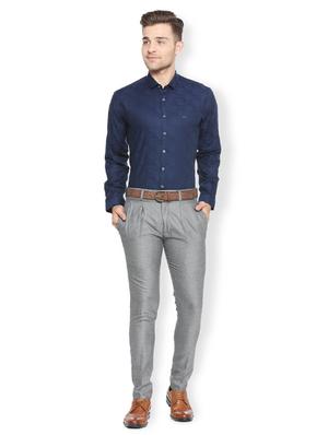 blue cotton casual shirt - 15341566 - Standard Image - 4