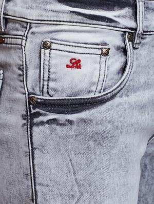 grey cotton washed jeans - 15341774 - Standard Image - 4