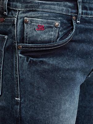 blue cotton washed jeans - 15341775 - Standard Image - 4
