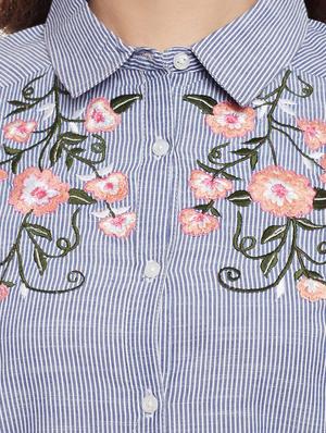 Floral embroidered yoke shirt - 15341973 - Standard Image - 4