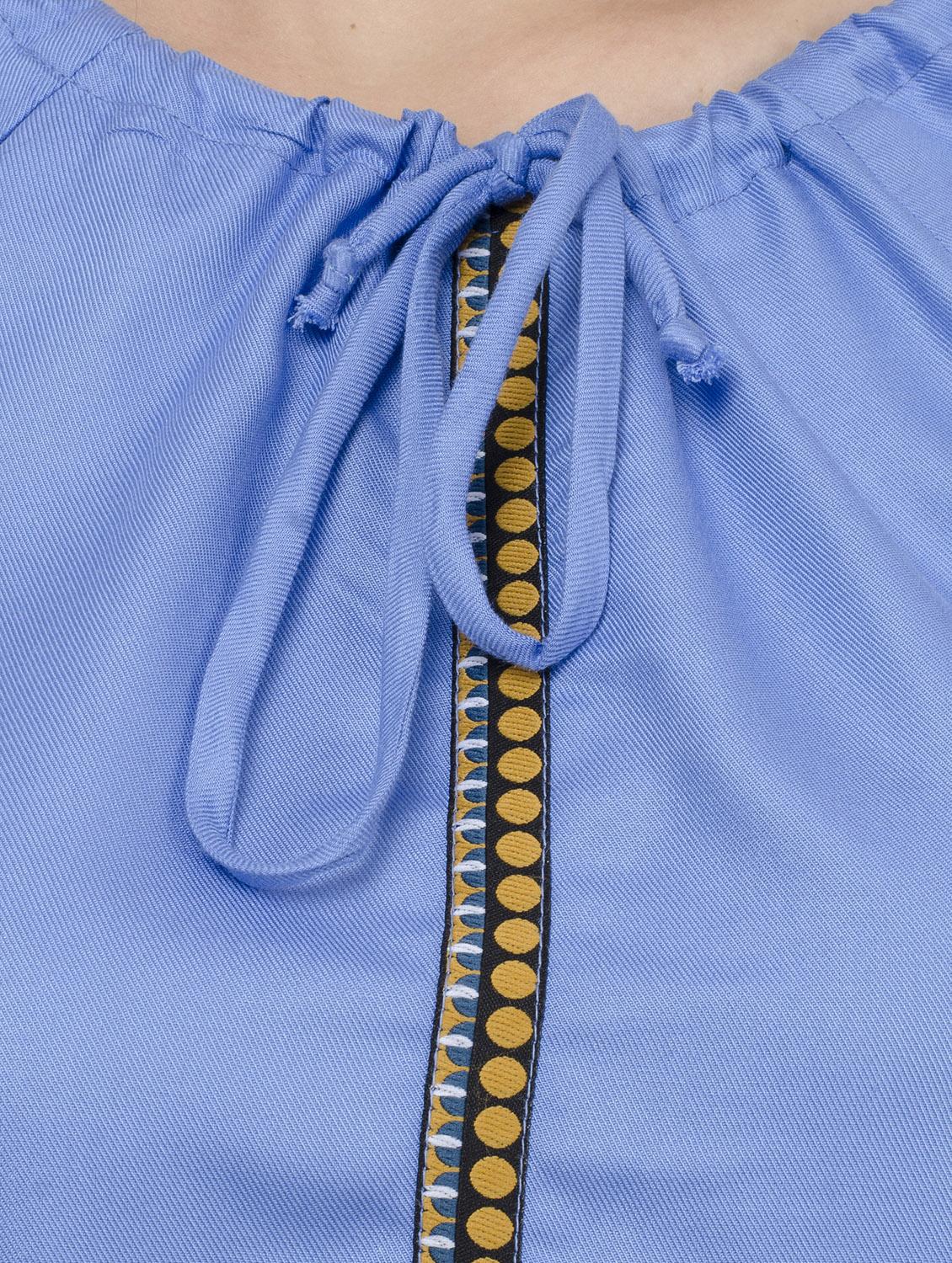 Lace trim detail blouson top - 15341977 - Zoom Image - 4