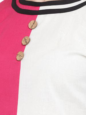 straight color block kurta - 15342525 - Standard Image - 4