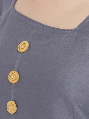 straight color block kurta - 15342543 - Standard Image - 4
