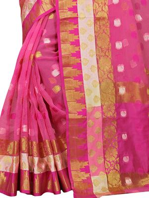 Temple kota doria saree with blouse - 15342658 - Standard Image - 4