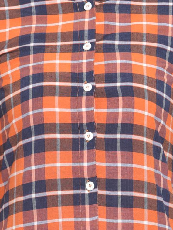 A-line multi checks kurta - 15343133 - Zoom Image - 4