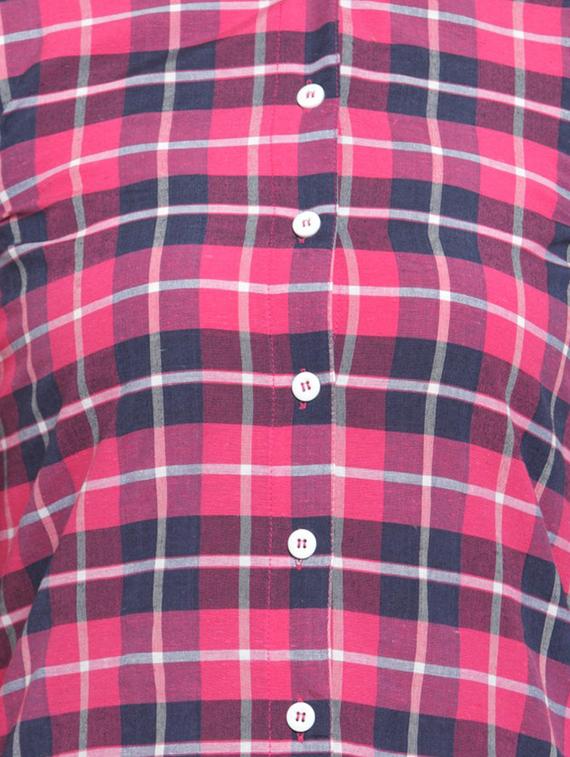 A-line multi checks kurta - 15343134 - Zoom Image - 4