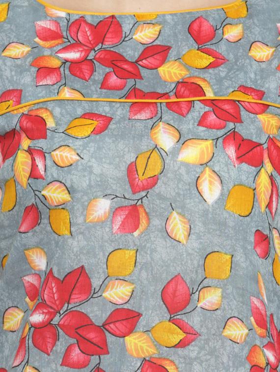 straight printed kurta - 15343137 - Zoom Image - 4