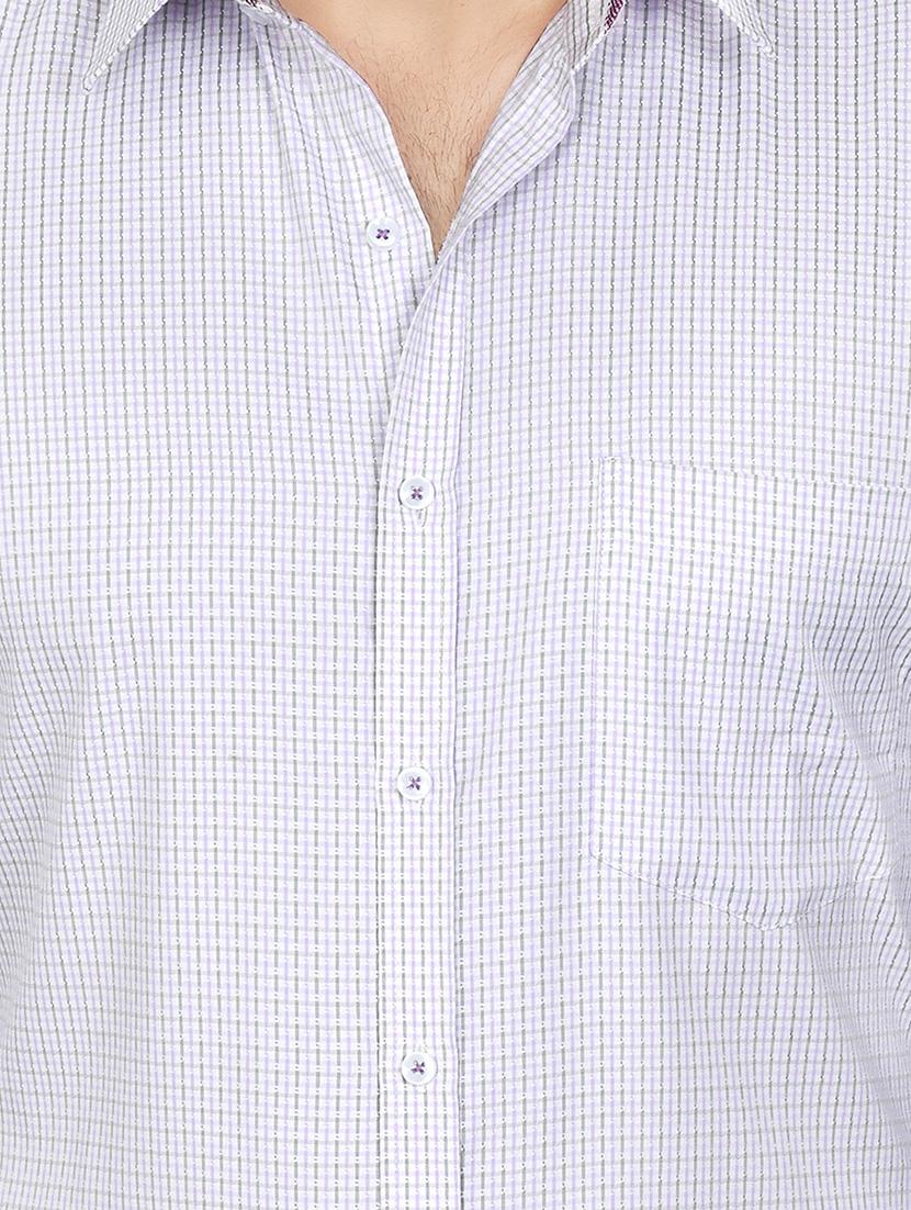 white polyester blend formal shirt - 15343436 - Zoom Image - 4