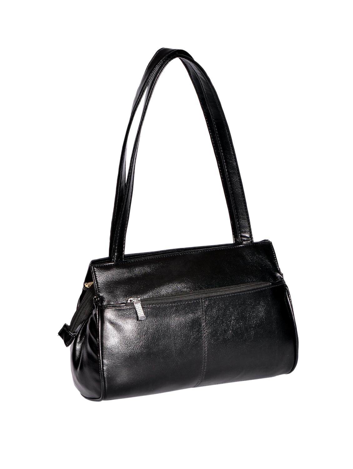 black leatherette (pu) regular handbag - 15343448 - Zoom Image - 4