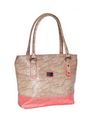 brown leatherette (pu) regular handbag - 15343449 - Standard Image - 4