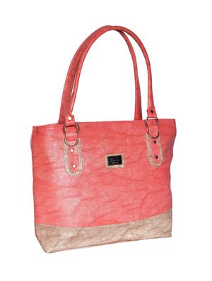 pink leatherette (pu) regular handbag - 15343450 - Standard Image - 4