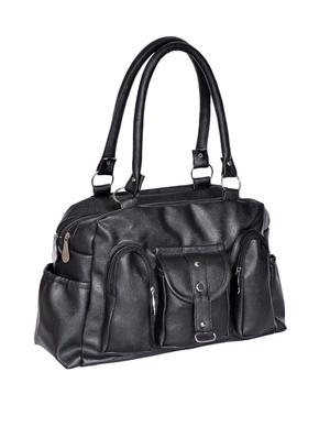 black leatherette (pu) regular handbag - 15343492 - Standard Image - 4