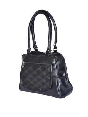 black leatherette (pu) regular handbag - 15343519 - Standard Image - 4