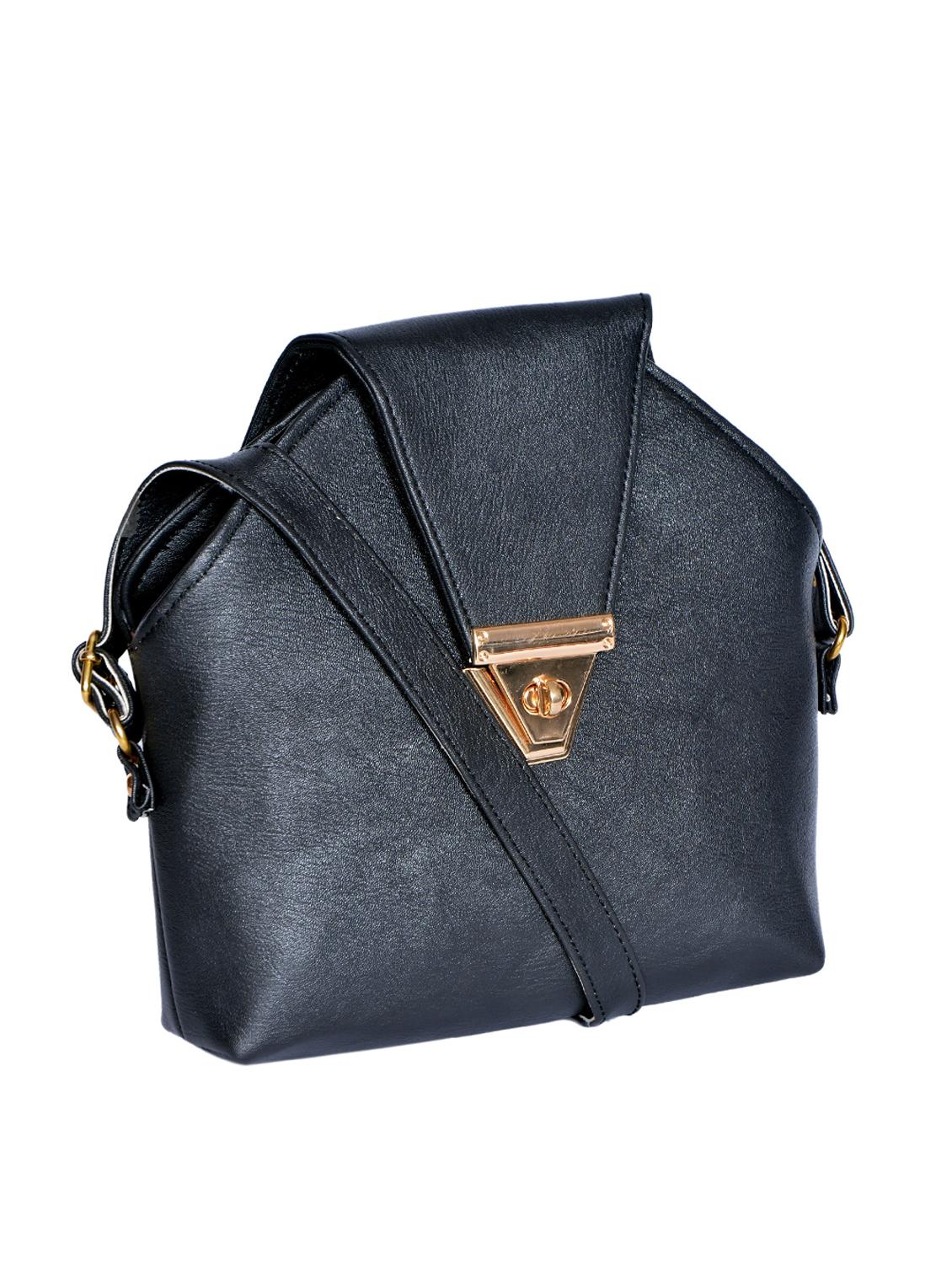 black leatherette (pu) regular sling bag - 15343557 - Zoom Image - 4