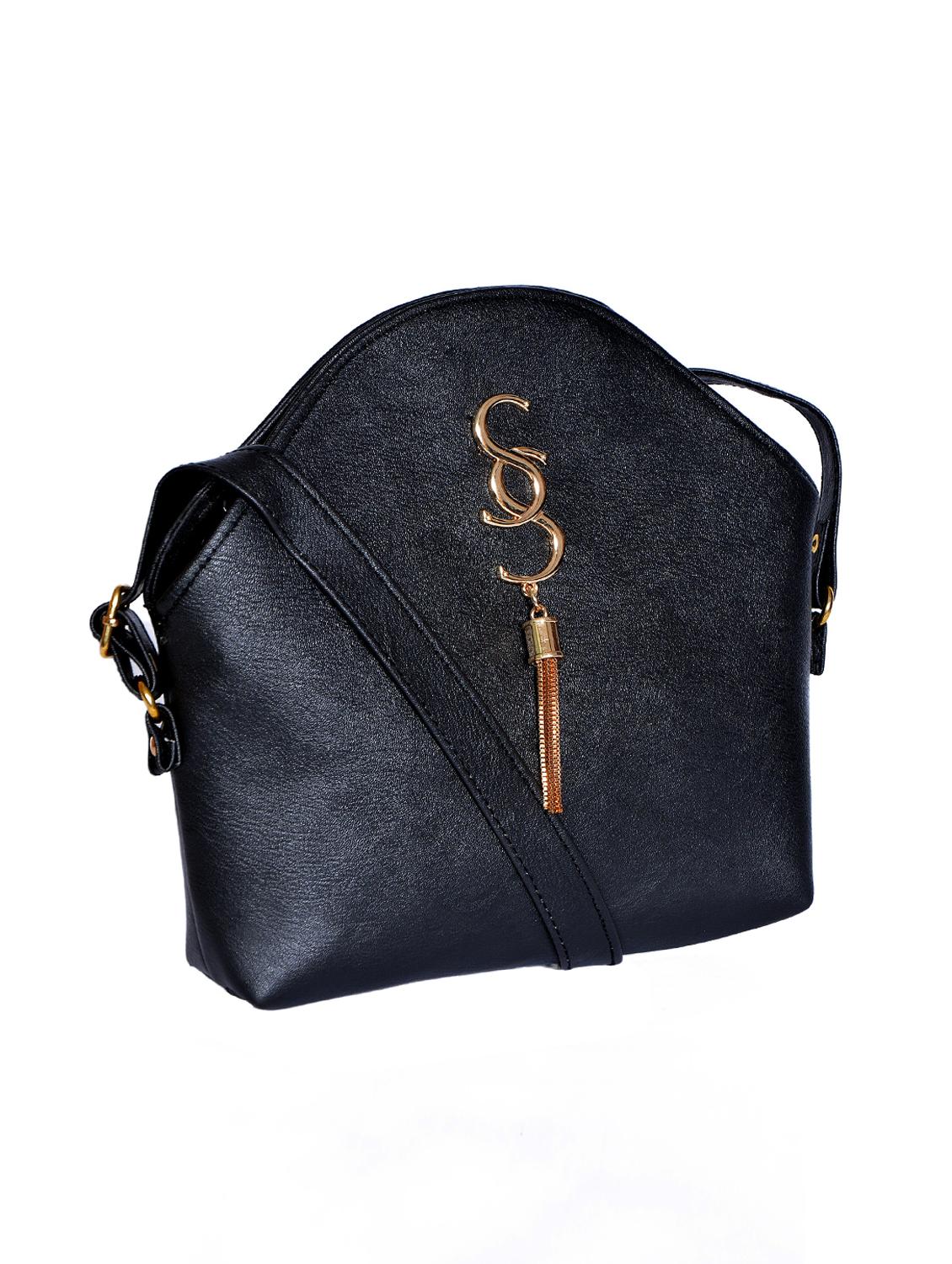 black leatherette (pu) regular sling bag - 15343562 - Zoom Image - 4
