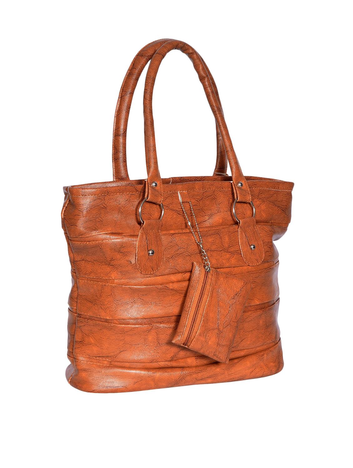 tan leatherette (pu) regular handbag - 15343611 - Zoom Image - 4