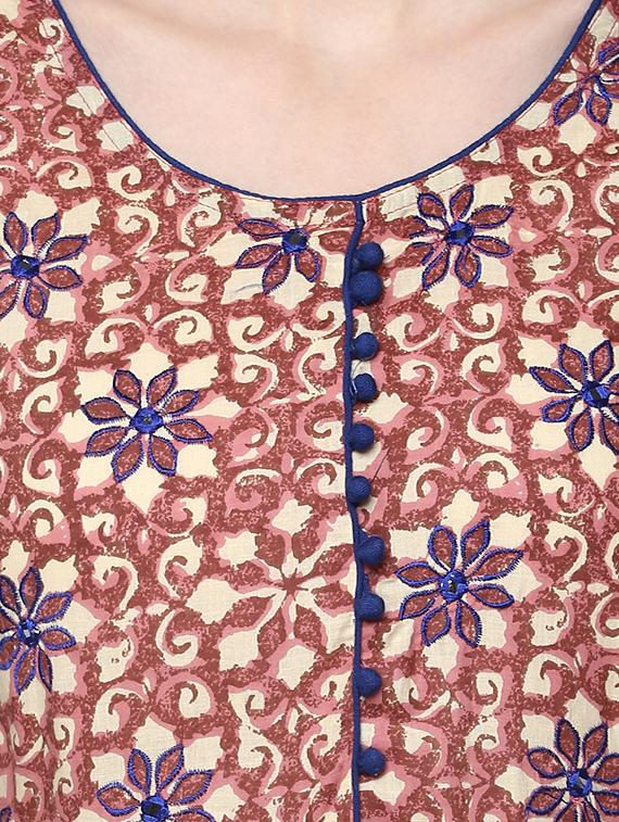 a-line printed kurta - 15344505 - Zoom Image - 4