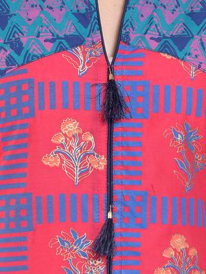 Printed a-line kurta - 15344566 - Standard Image - 4
