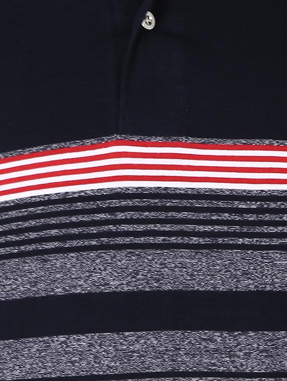 navy blue cotton polo t-shirt - 15344573 - Zoom Image - 4