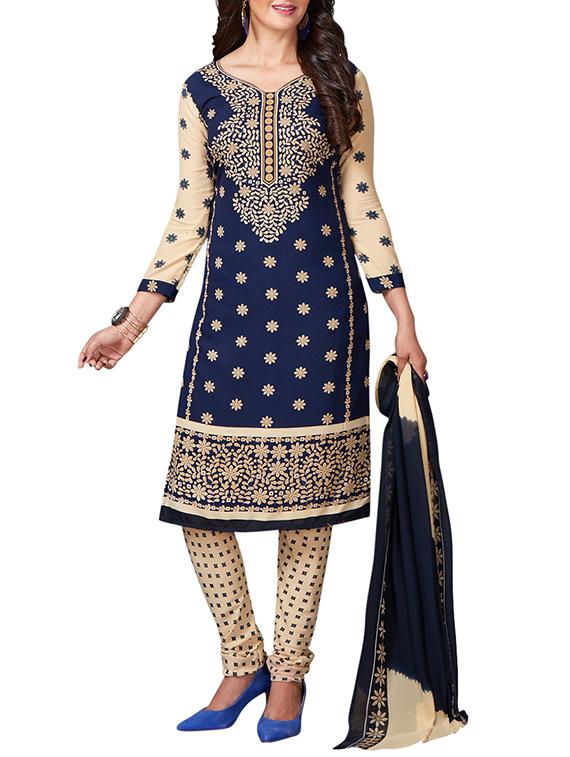 multi colored unstitched combo suit - 15344638 - Zoom Image - 4