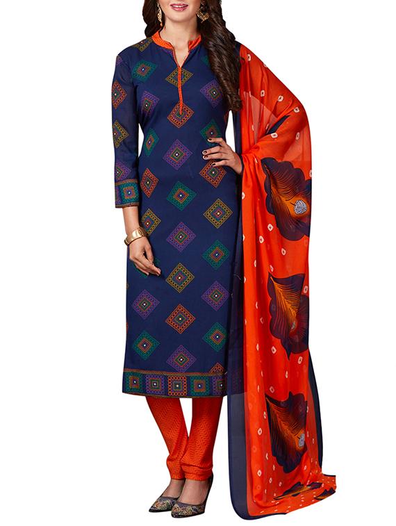 multi colored unstitched combo suit - 15344653 - Zoom Image - 4