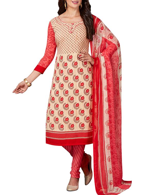 multi colored unstitched combo suit - 15344663 - Zoom Image - 4