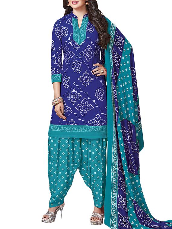 multi colored unstitched combo suit - 15344669 - Zoom Image - 4