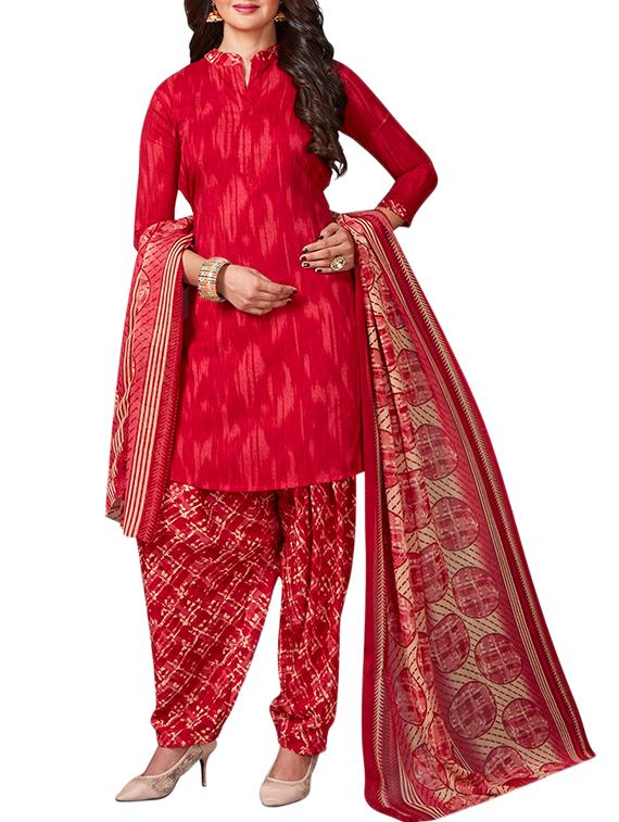 multi colored unstitched combo suit - 15344911 - Zoom Image - 4