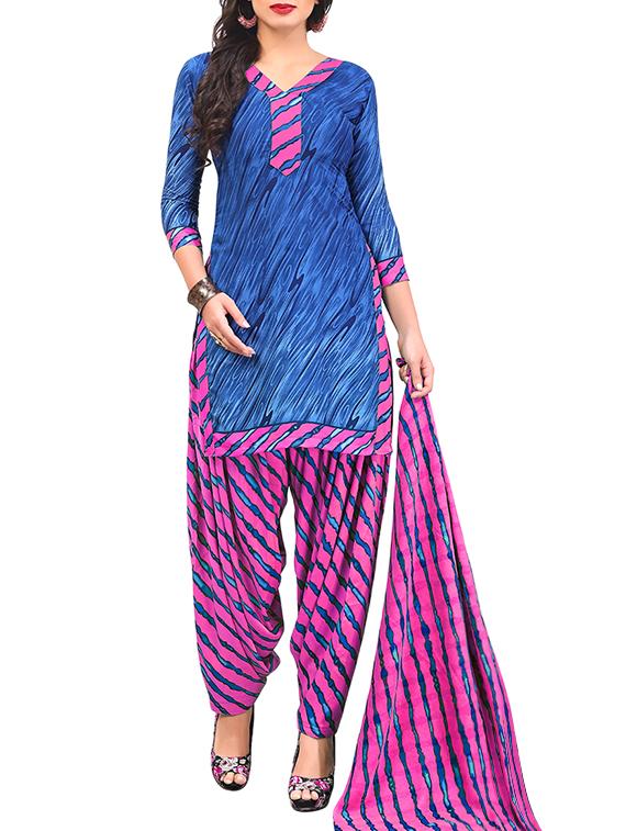 multi colored unstitched combo suit - 15344935 - Zoom Image - 4
